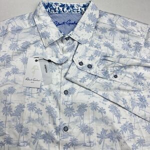 Robert Graham Button Up Shirt Mens Palm Beach Cotton Stretch Fit LS Size 2XL